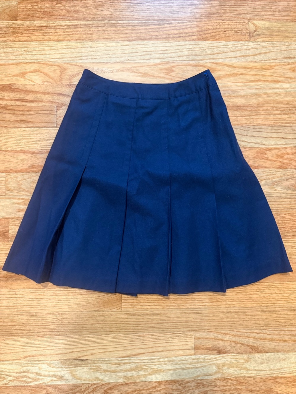 Chadwick’s 100% Wool Navy Pleated A-Line Skirt Women’s Size 4 Classic